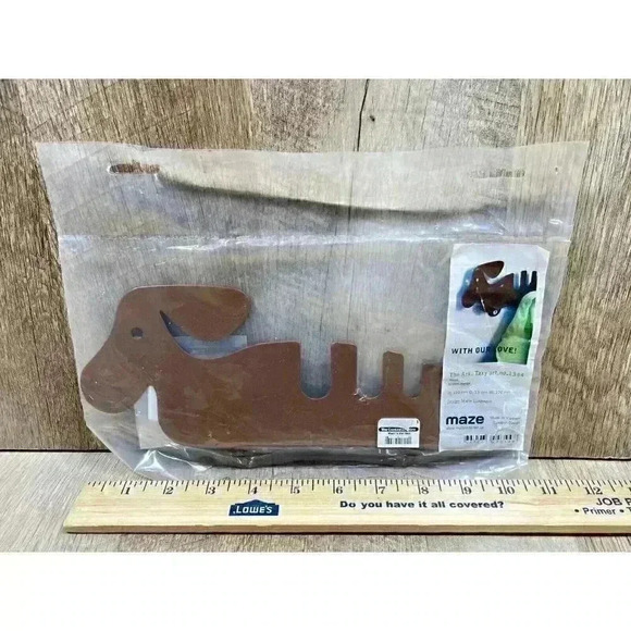 Metal Wall Hook Kids The Ark Moose Brown Weenie Dog Daushaund Container Store - Picture 2 of 5